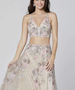 Primavera Couture - 3431 Two-Piece Sequined A-Line Dress 12 Primavera Couture - 3431 Two-Piece Sequined A-Line Dress