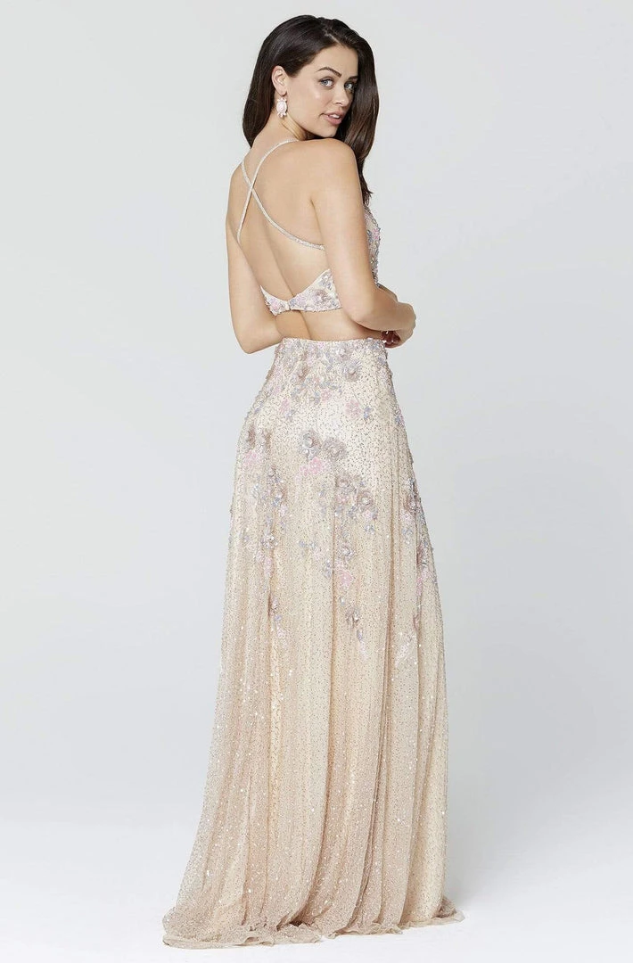 Primavera Couture - 3431 Two-Piece Sequined A-Line Dress 4 Primavera Couture - 3431 Two-Piece Sequined A-Line Dress