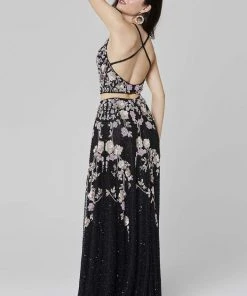 Primavera Couture - 3431 Two-Piece Sequined A-Line Dress 14 Primavera Couture - 3431 Two-Piece Sequined A-Line Dress