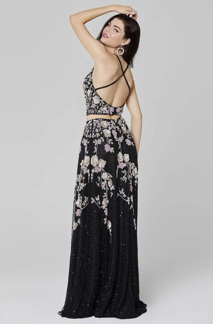 Primavera Couture - 3431 Two-Piece Sequined A-Line Dress 7 Primavera Couture - 3431 Two-Piece Sequined A-Line Dress