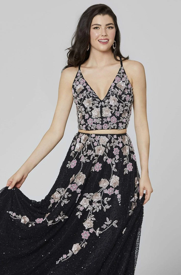 Primavera Couture - 3431 Two-Piece Sequined A-Line Dress 8 Primavera Couture - 3431 Two-Piece Sequined A-Line Dress