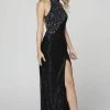 Primavera Couture - 3448 Halter Sequin And Bead Sheath Dress 1 Primavera Couture - 3448 Halter Sequin And Bead Sheath Dress