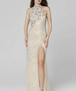 Primavera Couture - 3448 Halter Sequin And Bead Sheath Dress 11 Primavera Couture - 3448 Halter Sequin And Bead Sheath Dress