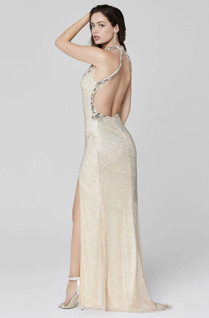 Primavera Couture - 3448 Halter Sequin And Bead Sheath Dress 7 Primavera Couture - 3448 Halter Sequin And Bead Sheath Dress