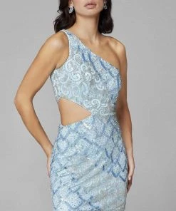 Primavera Couture - 3504 One Shoulder Side Cutout Dress