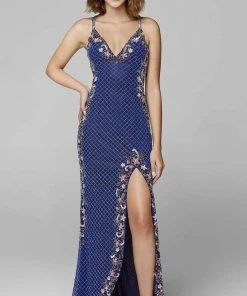 Primavera Couture - 3604 Embellished Plunging V Neck Long Dress 25 Primavera Couture - 3604 Embellished Plunging V Neck Long Dress