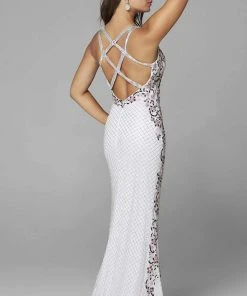 Primavera Couture - 3604 Embellished Plunging V Neck Long Dress 23 Primavera Couture - 3604 Embellished Plunging V Neck Long Dress