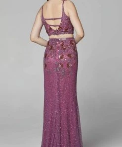 Primavera Couture - 3647 Two Piece Plunging V Neck Dress