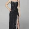 Primavera Couture - 3648 Sequin Scoop Open Back Dress