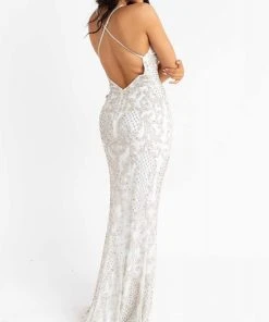 Primavera Couture - 3721 Beaded V-Neck With Slit Gown 33 Primavera Couture - 3721 Beaded V-Neck With Slit Gown