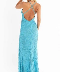 Primavera Couture - 3721 Beaded V-Neck With Slit Gown 54 Primavera Couture - 3721 Beaded V-Neck With Slit Gown