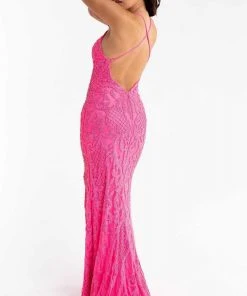 Primavera Couture - 3721 Beaded V-Neck With Slit Gown 47 Primavera Couture - 3721 Beaded V-Neck With Slit Gown