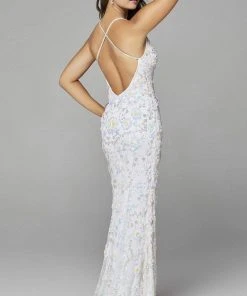 Primavera Couture - 3731 Sleeveless Plunging V-Neck Dress 55 Primavera Couture - 3731 Sleeveless Plunging V-Neck Dress