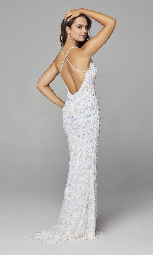 Primavera Couture - 3731 Sleeveless Plunging V-Neck Dress 12 Primavera Couture - 3731 Sleeveless Plunging V-Neck Dress