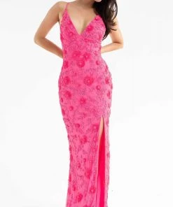 Primavera Couture - 3731 Sleeveless Plunging V-Neck Dress 64 Primavera Couture - 3731 Sleeveless Plunging V-Neck Dress