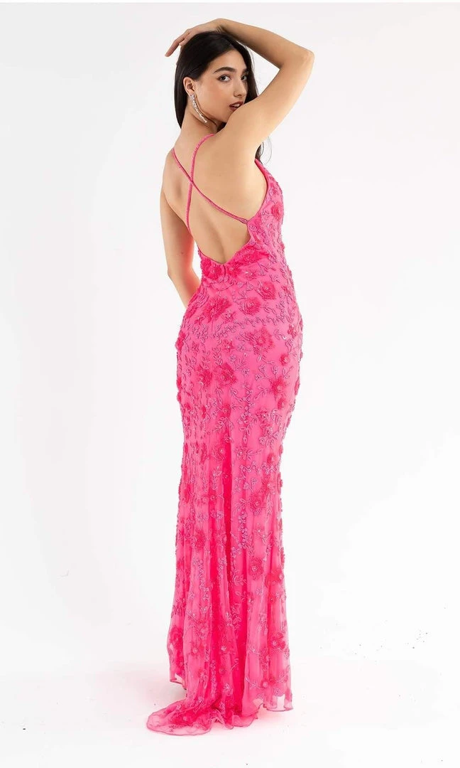 Primavera Couture - 3731 Sleeveless Plunging V-Neck Dress 22 Primavera Couture - 3731 Sleeveless Plunging V-Neck Dress