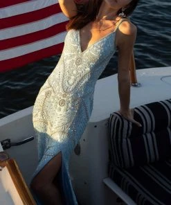 Primavera Couture - 3733 Beaded Sleeveless V-Neck Long Gown 45 Primavera Couture - 3733 Beaded Sleeveless V-Neck Long Gown