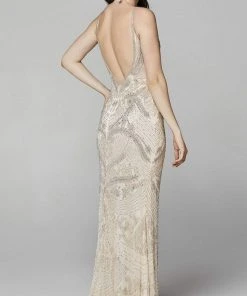Primavera Couture - 3733 Beaded Sleeveless V-Neck Long Gown 33 Primavera Couture - 3733 Beaded Sleeveless V-Neck Long Gown