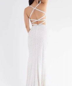 Primavera Couture - 3744 V-Neck Multiple Straps Long Gown