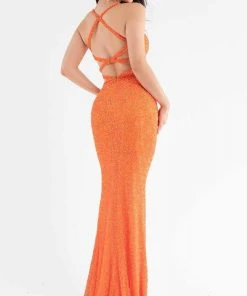 Primavera Couture - 3744 V-Neck Multiple Straps Long Gown