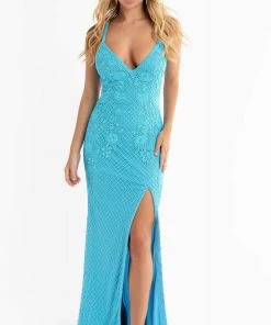 Primavera Couture - 3747 Strappy Back Beaded Sleeveless Gown