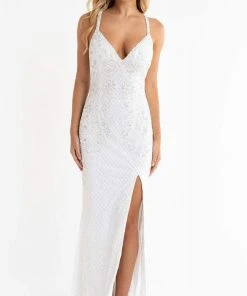 Primavera Couture - 3747 Strappy Back Beaded Sleeveless Gown
