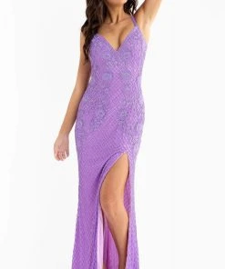 Primavera Couture - 3747 Strappy Back Beaded Sleeveless Gown