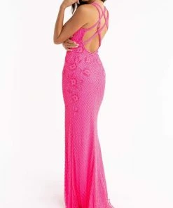 Primavera Couture - 3747 Strappy Back Beaded Sleeveless Gown