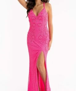 Primavera Couture - 3747 Strappy Back Beaded Sleeveless Gown