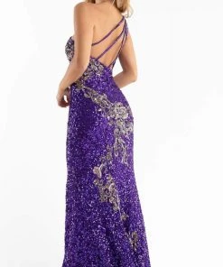 Primavera Couture - 3763 Asymmetrical Strappy Back Gown