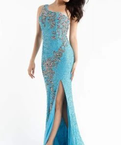 Primavera Couture - 3763 Asymmetrical Strappy Back Gown