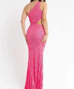 Primavera Couture - 3766 Asymmetrical One Sleeve Gown