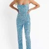 Primavera Couture - 3774 Sequin Scoop Neckline Jumpsuit