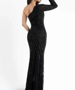 Primavera Couture - 3785 Asymmetrical One Shoulder Gown