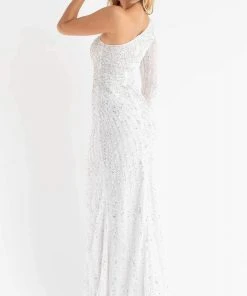 Primavera Couture - 3785 Asymmetrical One Shoulder Gown