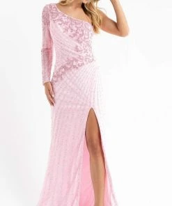 Primavera Couture - 3785 Asymmetrical One Shoulder Gown