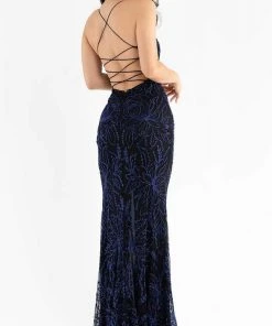 Primavera Couture - 3786 Sequin Scoop Neckline Long Gown