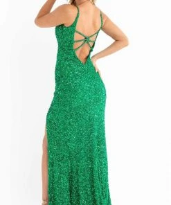 Primavera Couture - 3792 Sleeveless Sequin High Slit Dress
