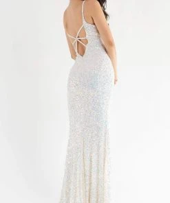 Primavera Couture - 3792 Sleeveless Sequin High Slit Dress
