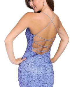 Primavera Couture 3814 - Bedazzled Scoop Neck Cocktail Dress