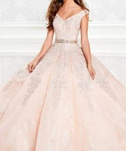 Princesa By Ariana Vara - PR11921 Off Shoulder Beaded Lace Ballgown