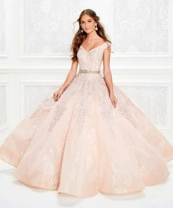 Princesa By Ariana Vara - PR11921 Off Shoulder Beaded Lace Ballgown