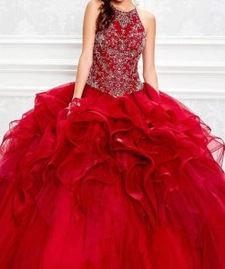 Princesa By Ariana Vara - PR11929 Embellished Halter Ballgown