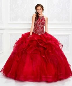 Princesa By Ariana Vara - PR11929 Embellished Halter Ballgown 9 Princesa By Ariana Vara - PR11929 Embellished Halter Ballgown