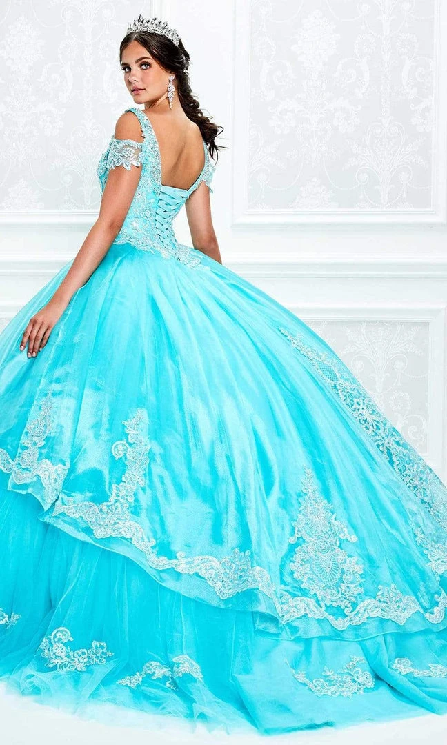 Princesa By Ariana Vara - PR11931 Embellished V Neck Ballgown 4 Princesa By Ariana Vara - PR11931 Embellished V Neck Ballgown