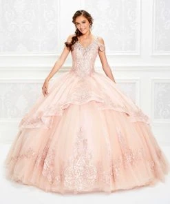 Princesa By Ariana Vara - PR11931 Embellished V Neck Ballgown 9 Princesa By Ariana Vara - PR11931 Embellished V Neck Ballgown