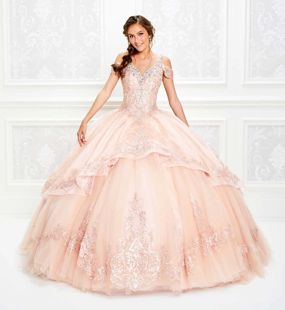 Princesa By Ariana Vara - PR11931 Embellished V Neck Ballgown 5 Princesa By Ariana Vara - PR11931 Embellished V Neck Ballgown