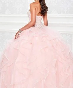 Princesa By Ariana Vara - PR11943 Beaded Sweetheart Ruffled Ballgown