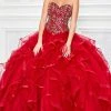 Princesa By Ariana Vara - PR11943 Beaded Sweetheart Ruffled Ballgown