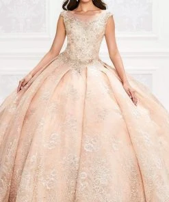 Princesa By Ariana Vara - PR12002 Embroidered Lace Ball Gown
